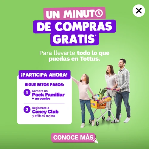 Un minuto de compras gratis