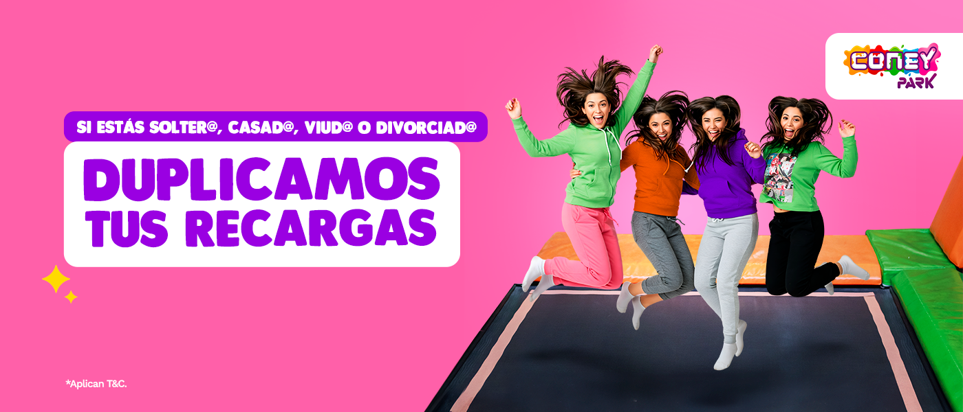 Solter@, Casad@, Viud@, Divorciad@: ¡Duplicamos tus recargas!