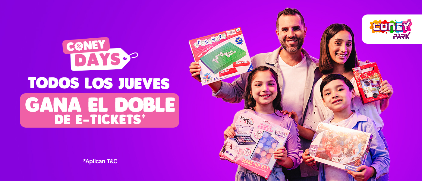 ¡Todos los jueves! Gana el doble de e-tickets